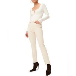 GOOD AMERICAN Good Classic High-Rise Stretch Straight-Leg Jeans